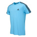 adidas ESSENTIALS SINGLE JERSEY 3-STRIPES Pánske tričko, modrá, veľkosť