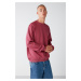 GRIMELANGE Travis Men's Soft Fabric Regular Fit Round Neck Cherry Sweatshir