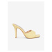 Svetložlté dámske papuče na vysokom podpätku Steve Madden Signify