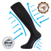VOXX kompresné ponožky Woolax čierne 1 pár 114257