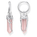 Thomas Sabo CR722-643-9 Silver hoop earrings with pink crystal pendant & symbols