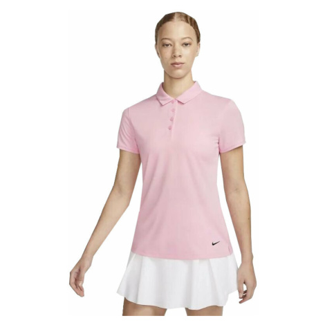 Nike Dri-Fit Victory Womens Golf Polo Medium Soft Pink/Black