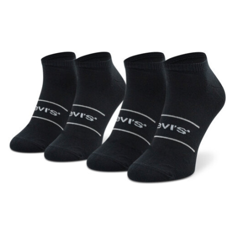 Levi's® Súprava 2 párov kotníkových ponožiek unisex 701203953 Čierna Levi´s