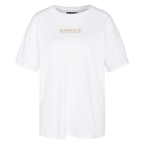 Barbour International Tričko 'Whitson'  zlatá / biela