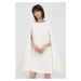 Šaty Lauren Ralph Lauren béžová farba,mini,rovný strih,253855210006