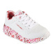 Dievčenská rekreačná obuv SKECHERS Uno Lite Lovely Luv white red