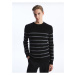 LC Waikiki Crew Neck Long Sleeve Striped Men's Knitwear Sweater