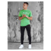 Men's T-shirt with print, green Dstreet