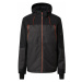 KILLTEC Outdoorová bunda 'Combloux'  čierna / sivá melírovaná / neónovo oranžová