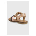 Detské kožené sandále Shoo Pom béžová farba