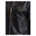 Versace Jeans Couture Kožená bunda 74GAVP07 Čierna Regular Fit
