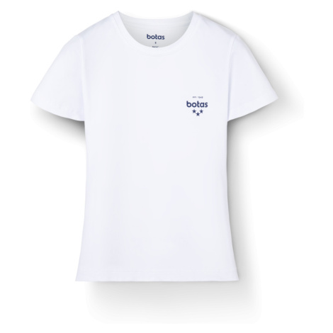 Botas Triko Basic White - Dámske dámske tričko s krátkym rukávom bavlnené biele