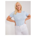 Light blue plus a large t-shirt with a round neckline