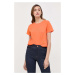 Bavlnené tričko Guess CRYSTAL oranžová farba, W3GI76 K8G01
