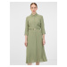 Orsay Khaki women's shirt midi dress - Women's