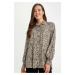 DEFACTO Relax Fit Leopard Print Long Sleeve Shirt