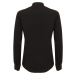 Henbury Dámska mandarínska košeľa s rolovateľným rukávom H593 Black