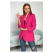 Elegant jacket with fuchsia-coloured lapels