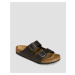 Pánske čierne šľapky Birkenstock Arizona Grip Natural Leather Regular