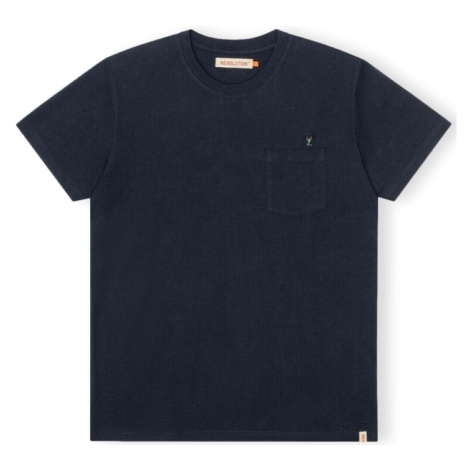 Revolution  T-Shirt Regular 1341 WEI - Navy  Tričká a polokošele Modrá