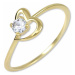 Brilio Zásnubný prsteň s kryštálom Srdce 226 001 01033 58 mm