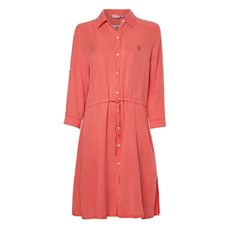 Tommy Hilfiger Šaty - TENCEL GMD KNEE SHIRT DRESS 3/4 oranžové