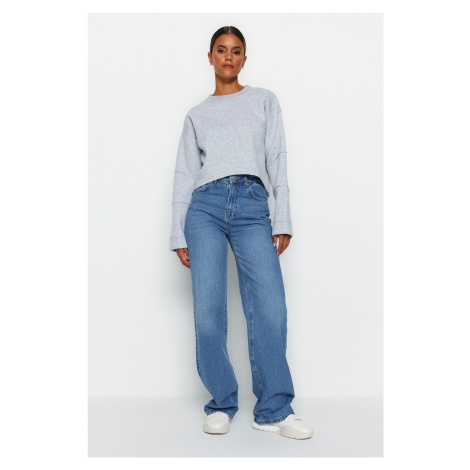 Trendyol Blue High Waist Wide Leg Jeans