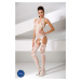 Passion BS053 white - Bodystocking Farba: Biela