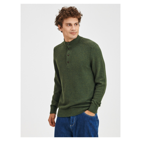 GAP Pletený sveter warmest button Zelená