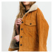 Urban Classics Ladies Oversize Sherpa Corduroy Jacket hnedá