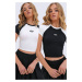 Trend Alaçatı Stili Women's Black-White Crew Neck Raglan Sleeve Contrast Color 2-Piece Crop T-Sh