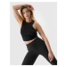 Women's slim 4F crop top - black