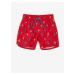 Červené chlapčenské vzorované plavky Happy Socks