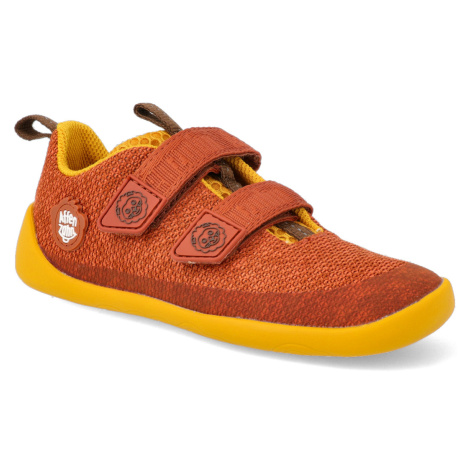 Barefoot tenisky Affenzahn - Sneaker Knit Happy-Lion vegan žlté