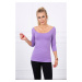 Dark purple blouse with a round neckline