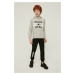 Trendyol Black Printed Basic Jogger Boy Knitted Slim Sweatpants