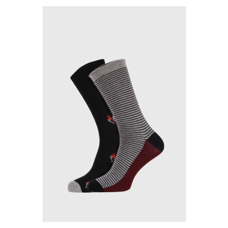 2 PACK pánskych vzorovaných ponožiek FANTASY čierne