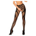 Erotické punčochy Obsessive Crotchless Tights S336 Farba: Čierna