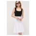 Šaty Luisa Spagnoli biela farba, mini, áčkový strih
