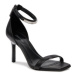 Calvin Klein Sandále Heel Sandal 90 Metal Bar Lth HW0HW01946 Čierna