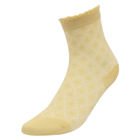 FALKE Ponožky  pastelovo žltá / biela