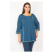 Şans Women's Plus Size Oil Piping Detailed Sports Tunic