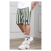 Madmext Striped Khaki Casual Shorts 2915