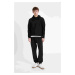 DEFACTO Men's Black Regular Fit Regular Cut Zipper Pocket Elastic Leg Sweatpants