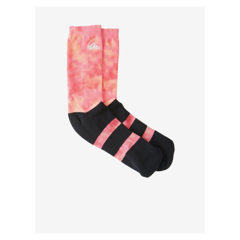 Súprava dvoch párov ponožiek v čierno-ružovej a bielej farbe Quiksilver - Muži