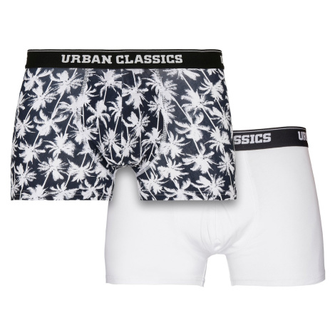 Men's Boxer Shorts Double Pack on the palm + white Urban Classics