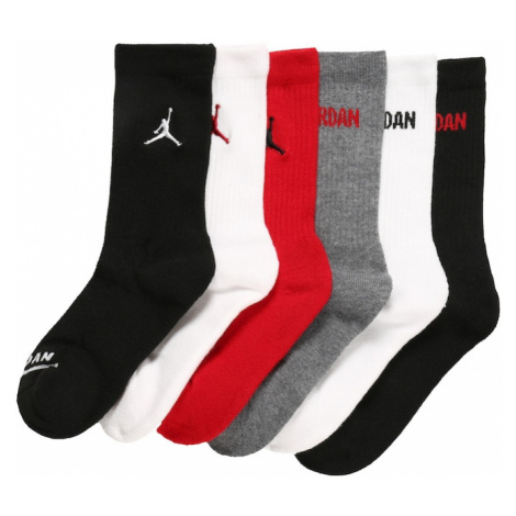 Jordan Ponožky  sivá melírovaná / červená / čierna / biela