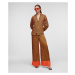 Nohavice Karl Lagerfeld Kl Leo Printed Wideleg Pants Oranžová