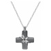 Brosway Pánsky oceľový náhrdelník s krížikom StoneAge BOG01