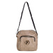 Beige small messenger bag on a wide strap
